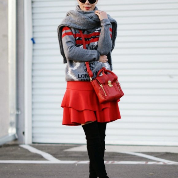 J. Crew Flounce skirt in bonded wool - Picture 8 of 8